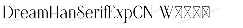 DreamHanSerifExpCN W字体转换